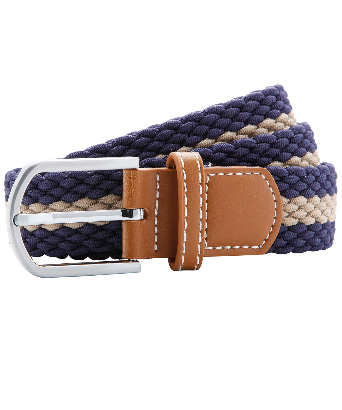 Asquith & Fox Two-colour Stripe Braid Stretch Belt