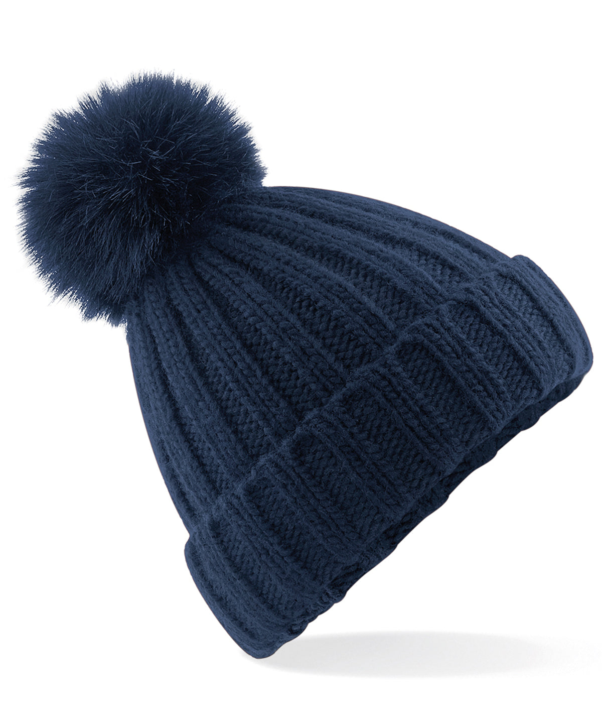 Beechfield Verbier Fur Pop Pom Chunky Beanie