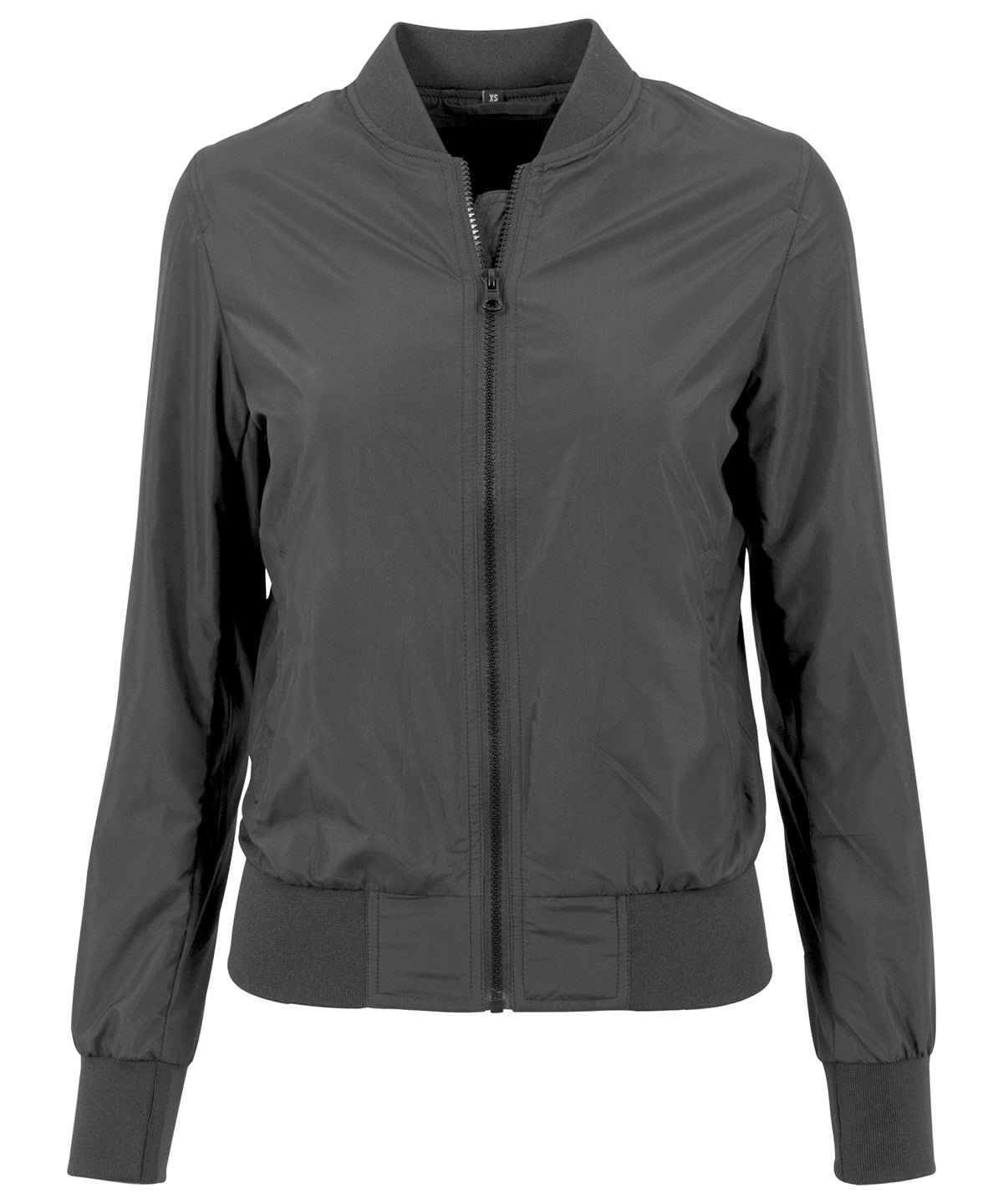 Build Your Brand Women's Nylon Bomber Jacket