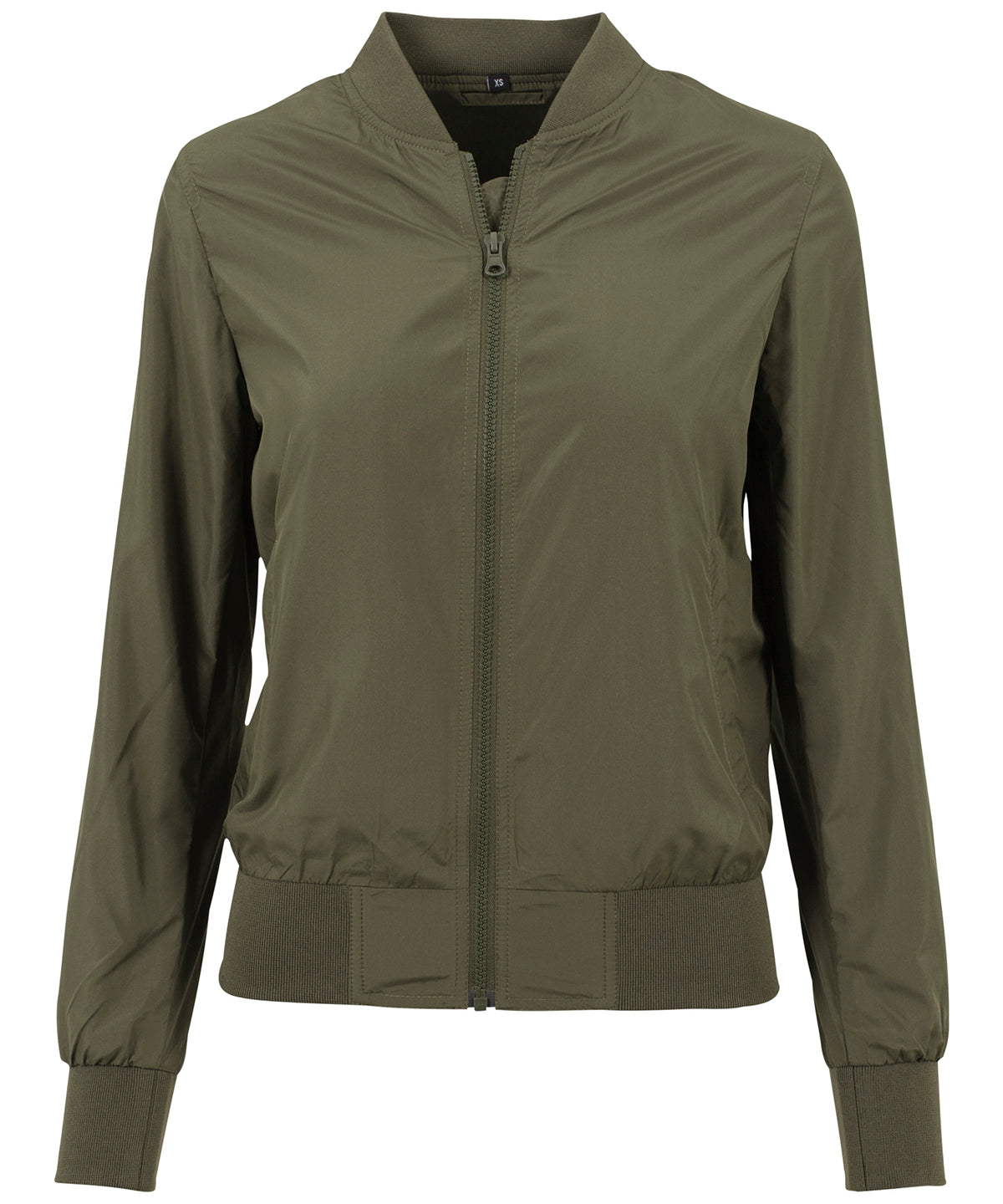 Build Your Brand Women's Nylon Bomber Jacket