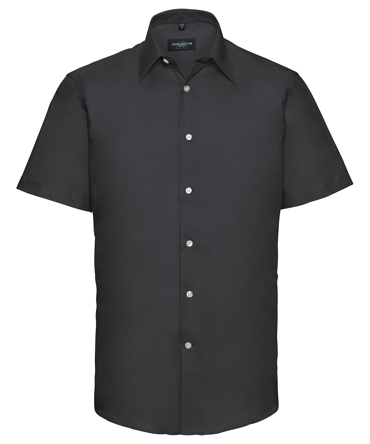 Russell Collection Short Sleeve Easycare Tailored Oxford Shirt