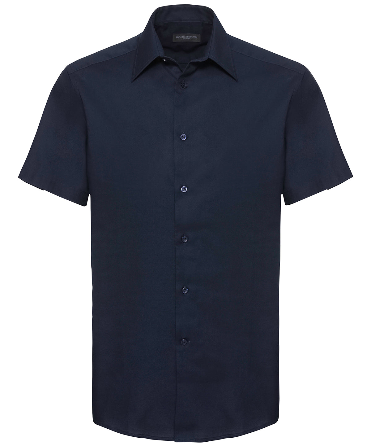 Russell Collection Short Sleeve Easycare Tailored Oxford Shirt