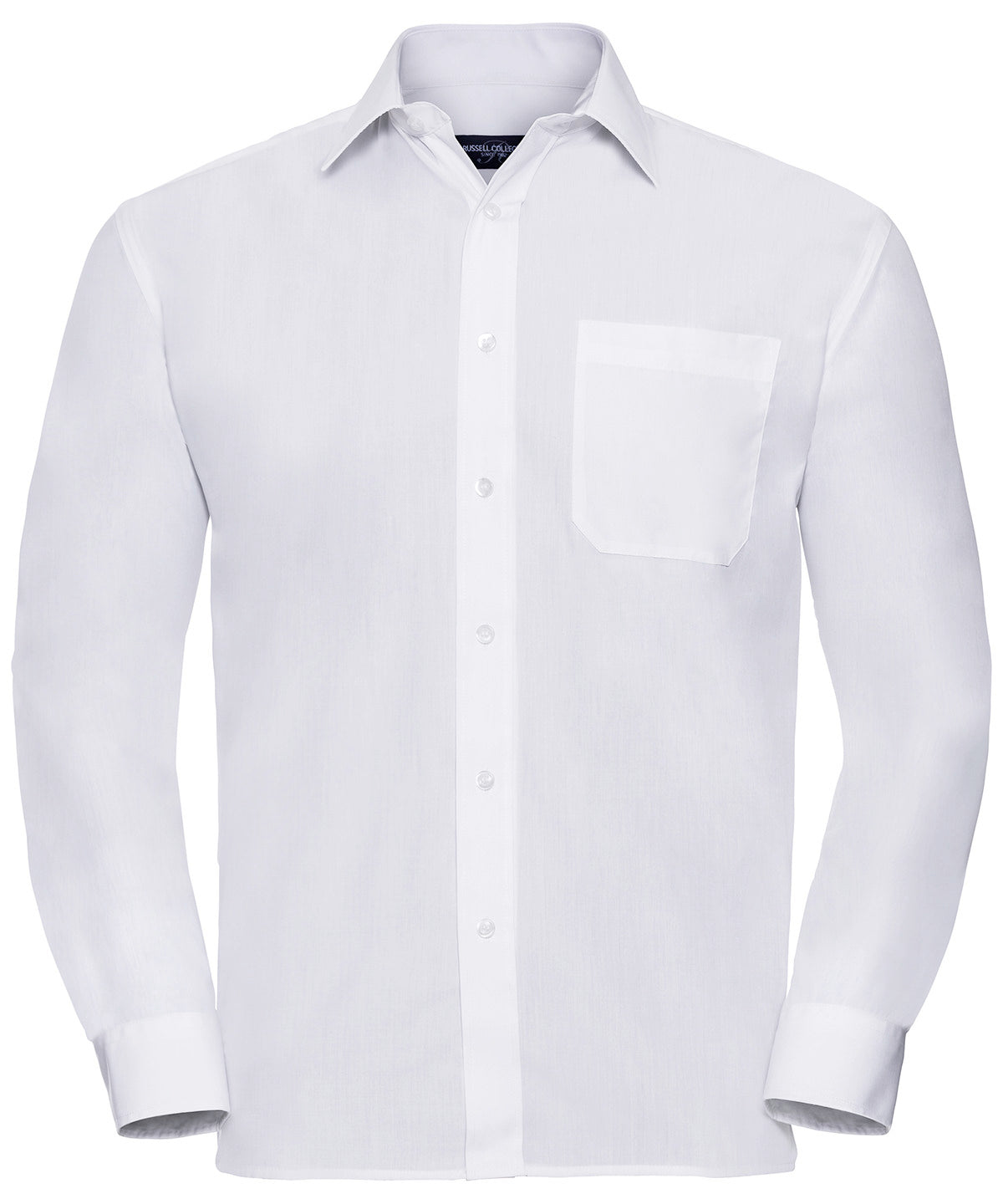 Russell Collection Long Sleeve Polycotton Easycare Poplin Shirt