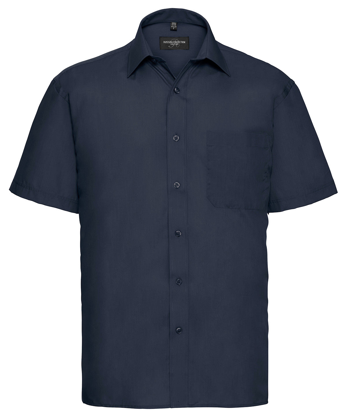 Russell Collection Short Sleeve Polycotton Easycare Poplin Shirt