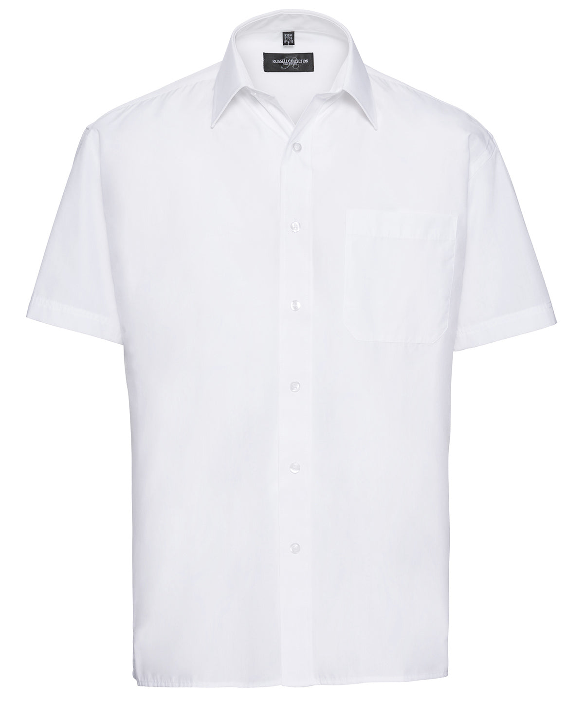 Russell Collection Short Sleeve Polycotton Easycare Poplin Shirt