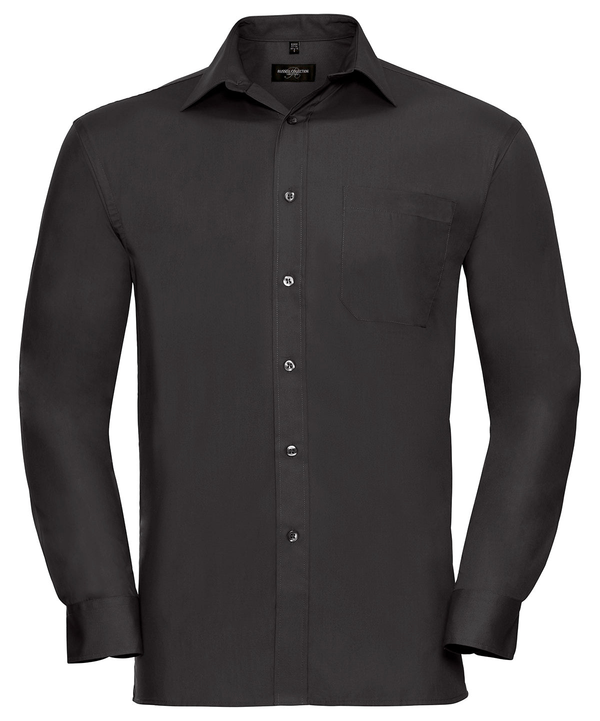 Russell Collection Long Sleeve Pure Cotton Easycare Poplin Shirt