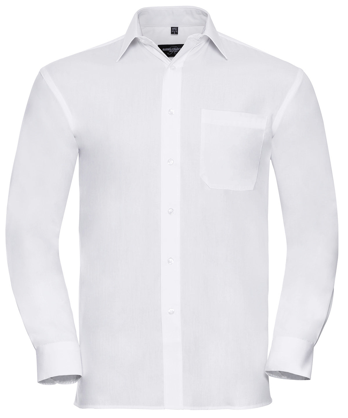 Russell Collection Long Sleeve Pure Cotton Easycare Poplin Shirt