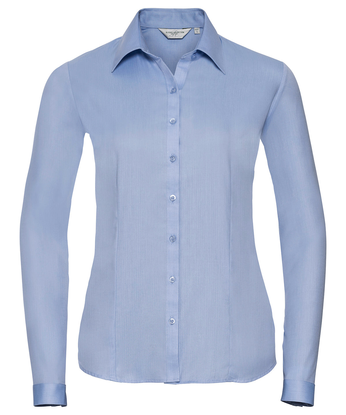 Russell Collection Women's Long Sleeve Herringbone Shirt