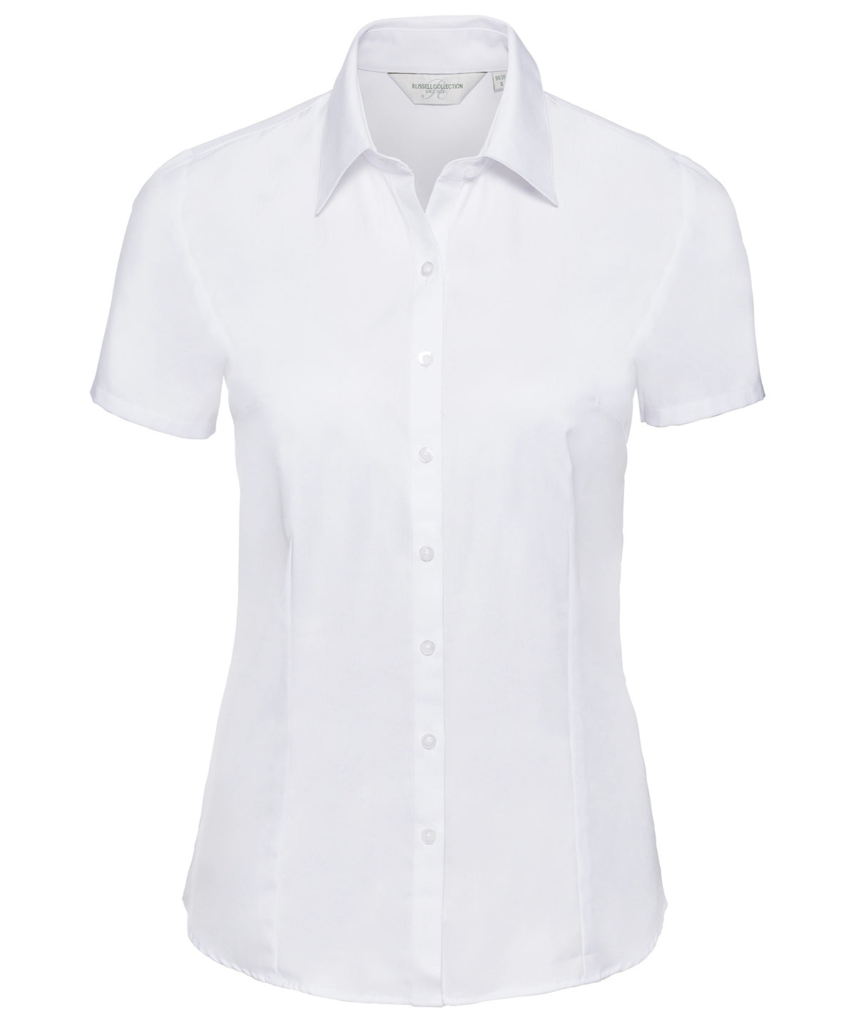 Russell Collection Women's Short Sleeve Herringbone Shirt