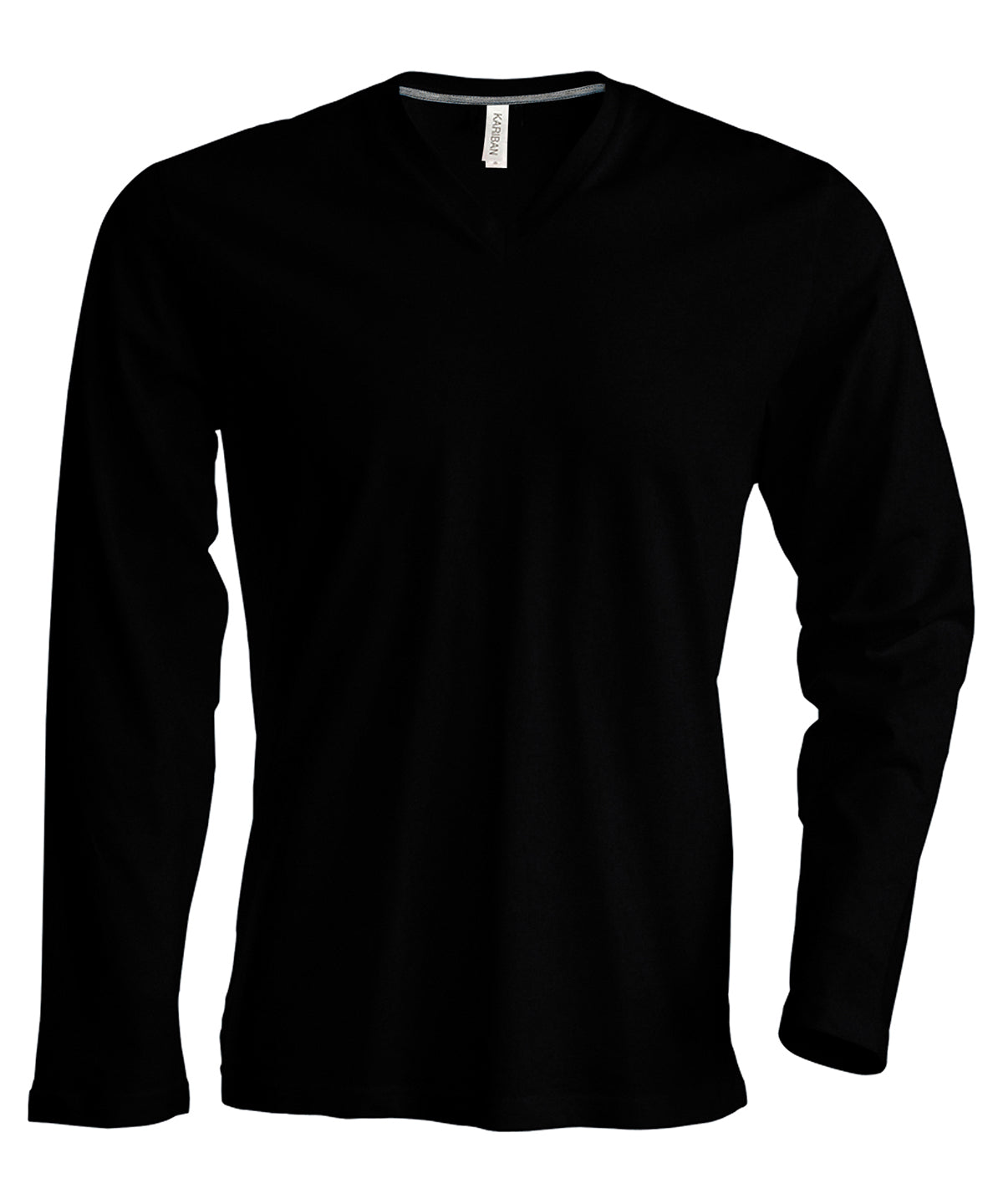 Kariban Men's Long-sleeved V-neck T-shirt