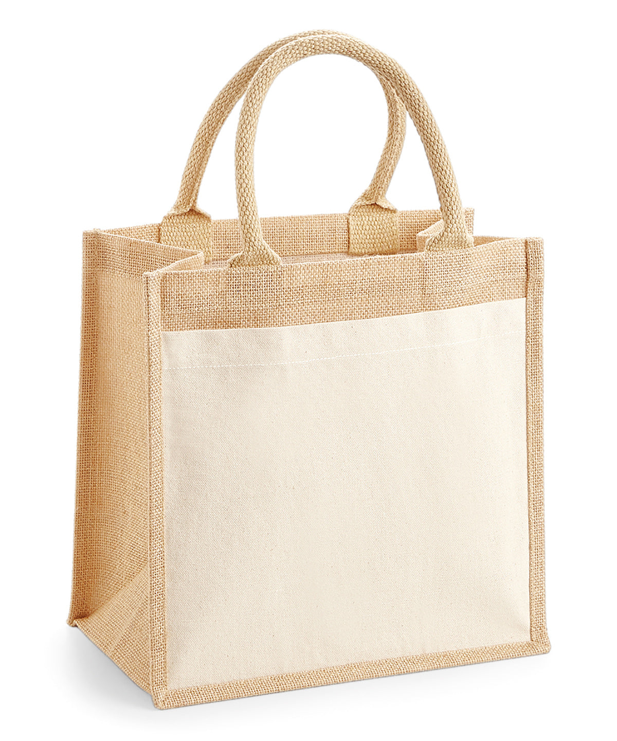 Westford Mill Cotton Pocket Jute Midi Tote