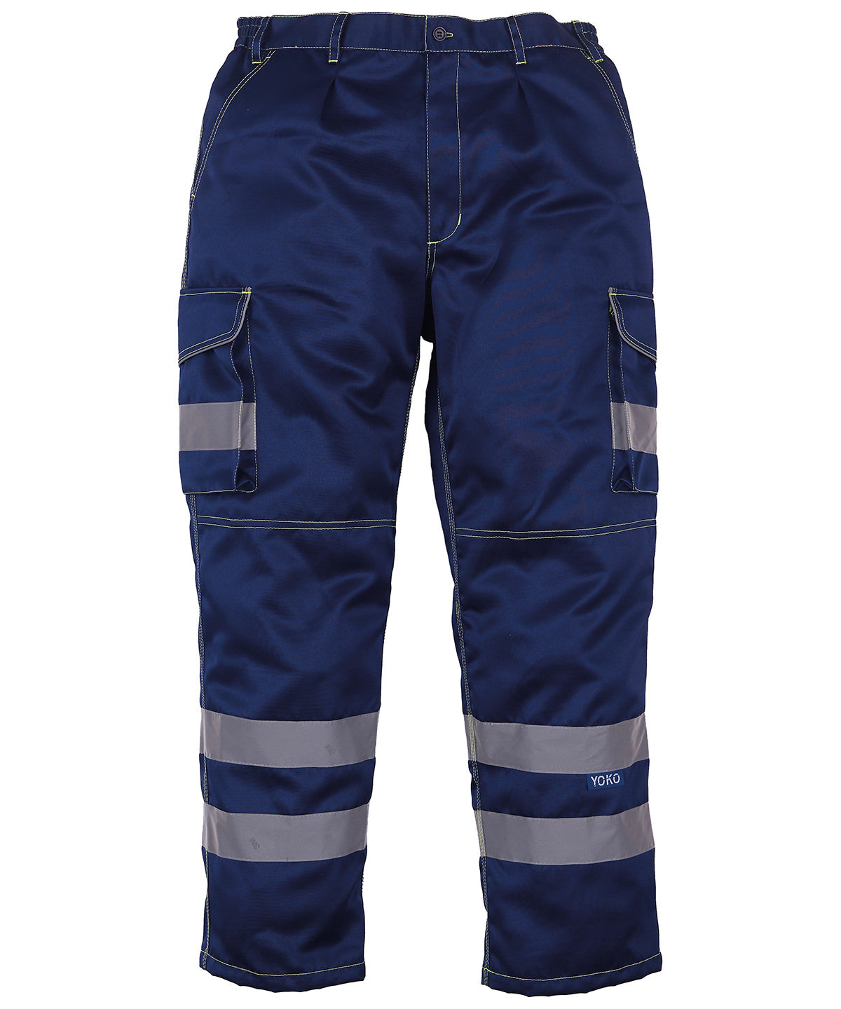 Yoko Hi-vis Polycotton Cargo Trousers With Kneepad Pockets (HV018T/3M)