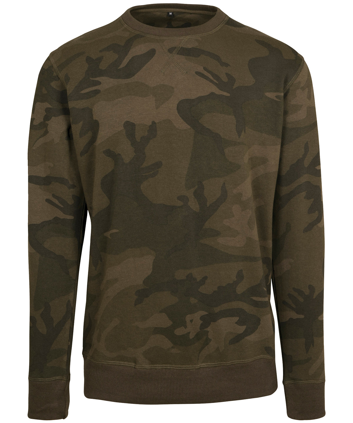 Build Your Brand Camo Crew Neck