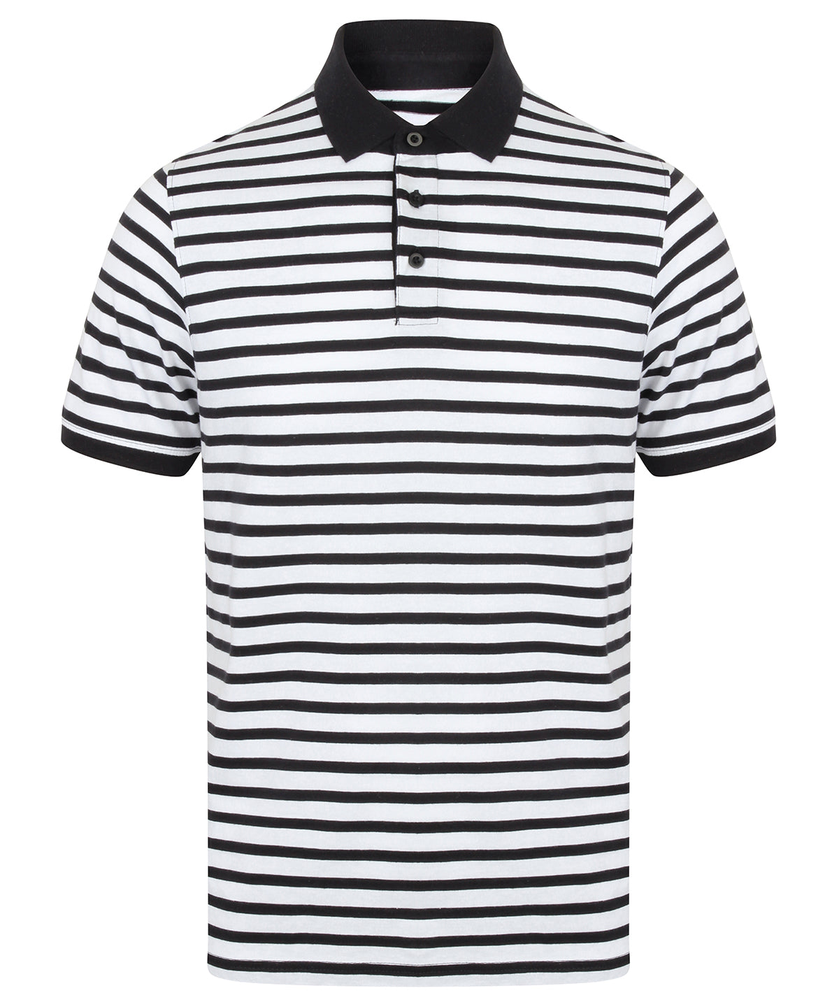 Front Row Striped Jersey Polo Shirt