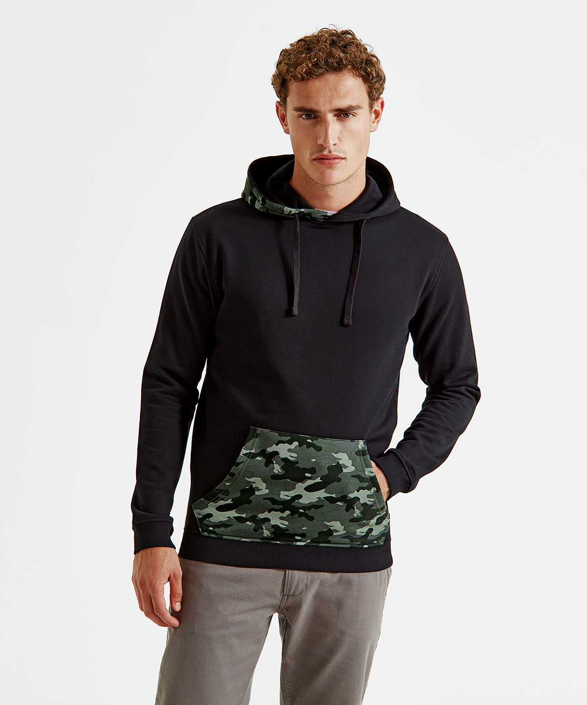 Asquith & Fox Men's Camo Trimmed Hoodie