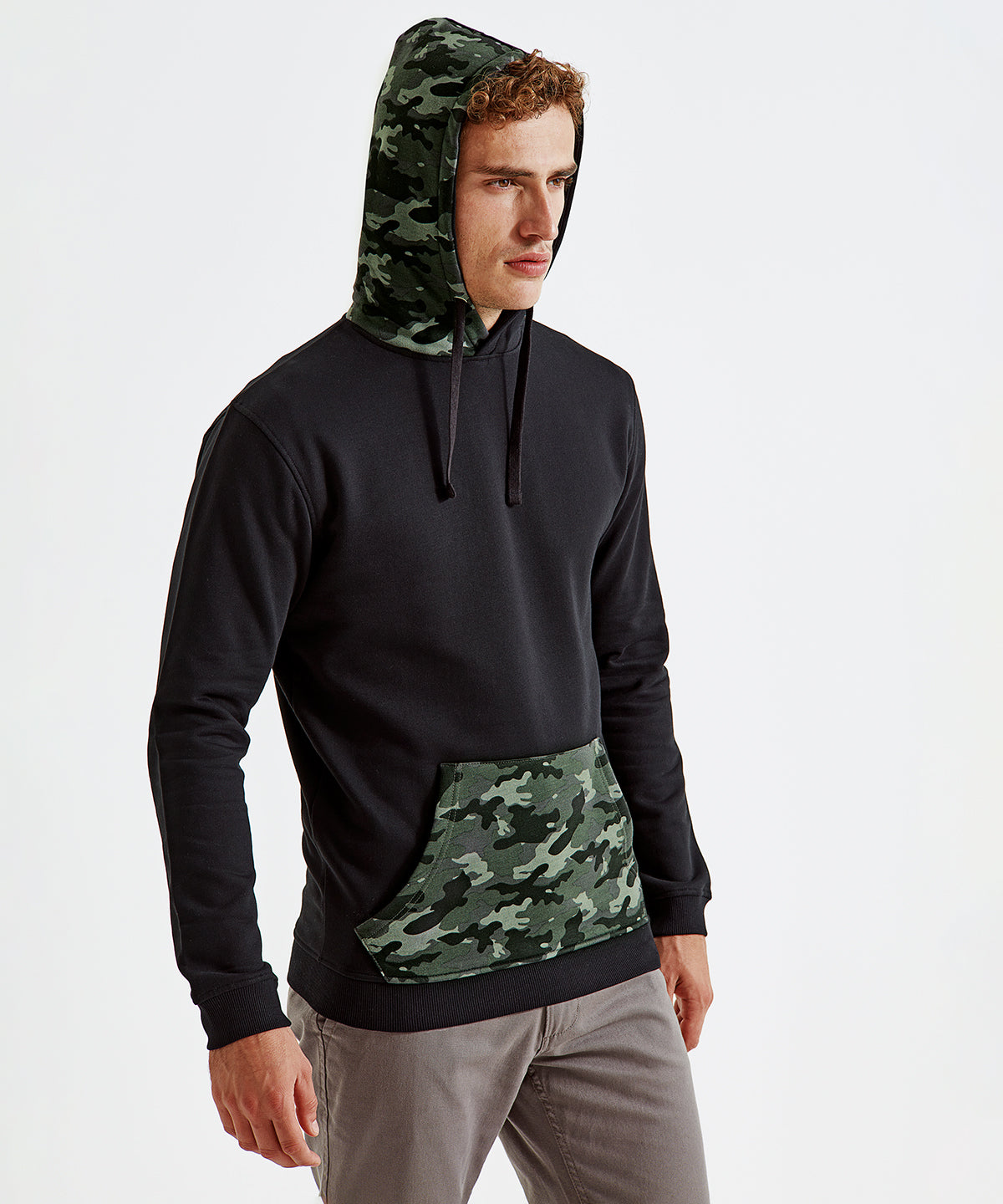 Asquith & Fox Men's Camo Trimmed Hoodie