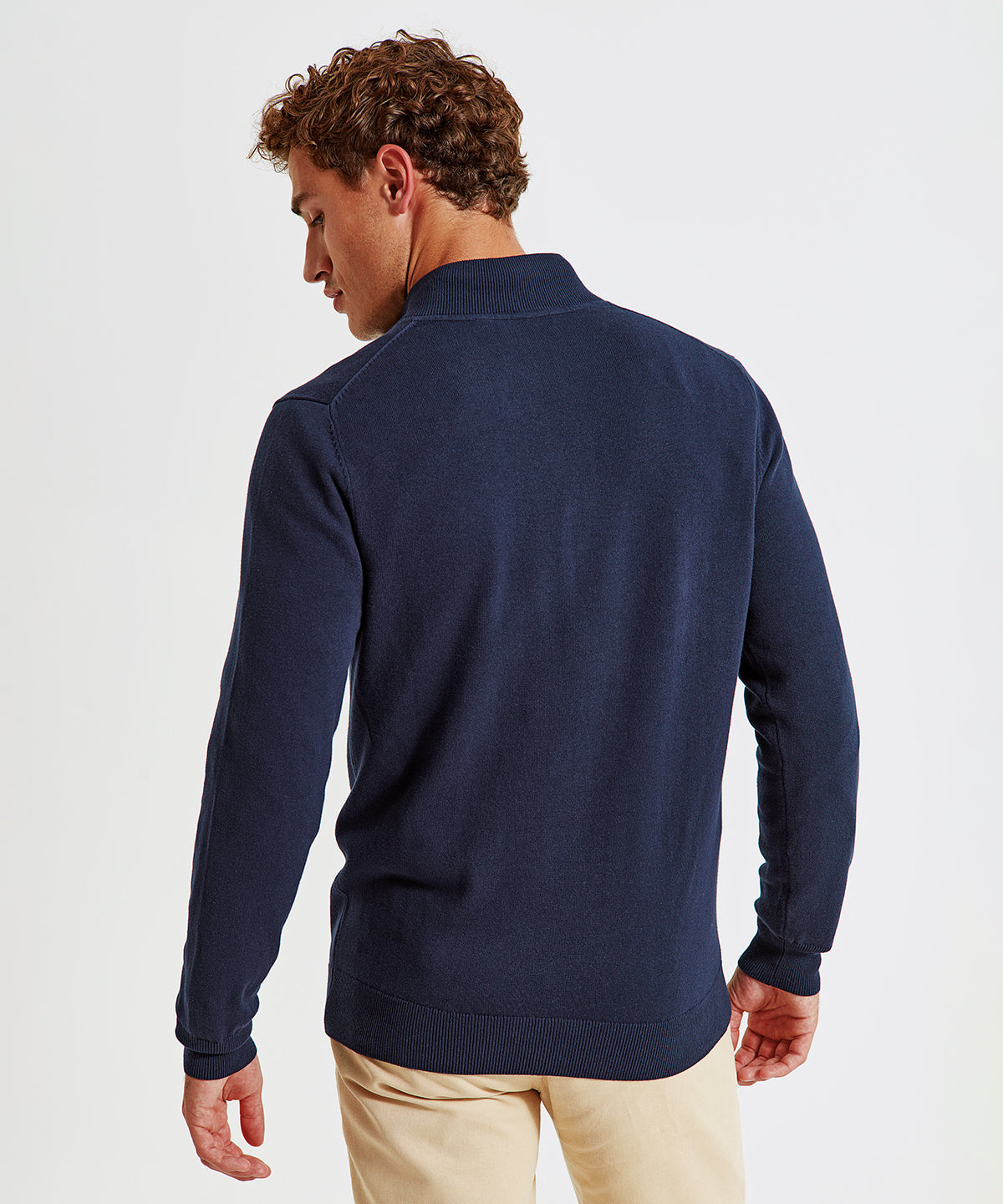 Asquith & Fox Men's Cotton Blend ¼ Zip Sweater