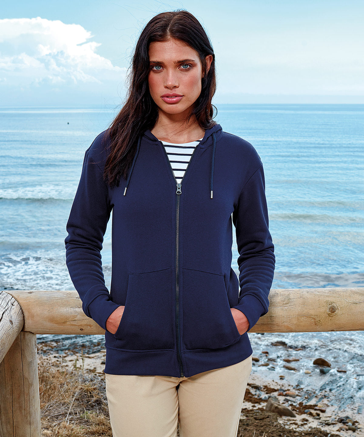 Asquith & Fox Women's Zip-through Organic Hoodie