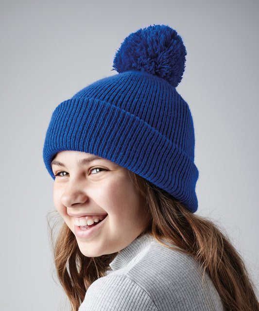 Beechfield Junior Reflective Bobble Beanie