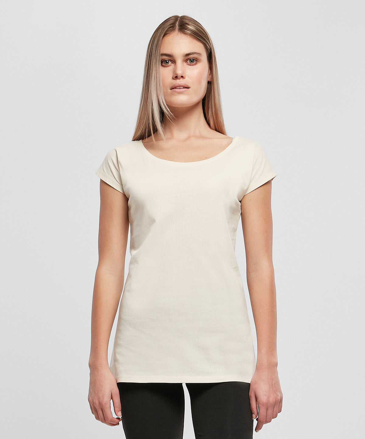 Build Your Brand Basic Women's Wide Neck Tee