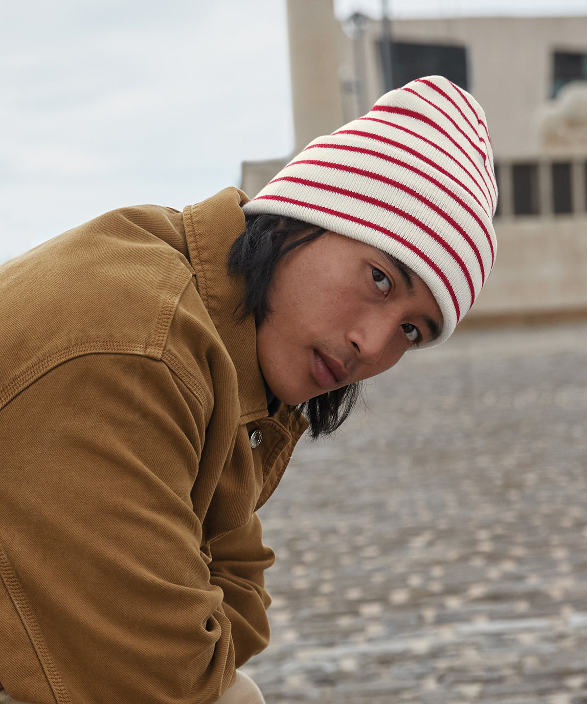 Beechfield Original Deep-cuffed Striped Beanie