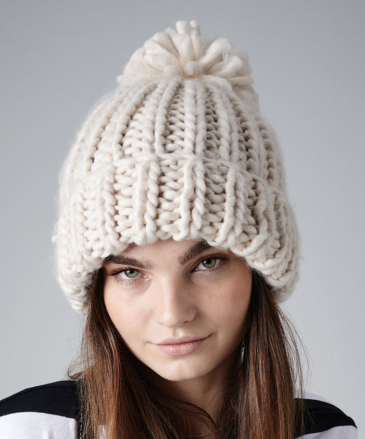 Beechfield Oversized Hand-knitted Beanie