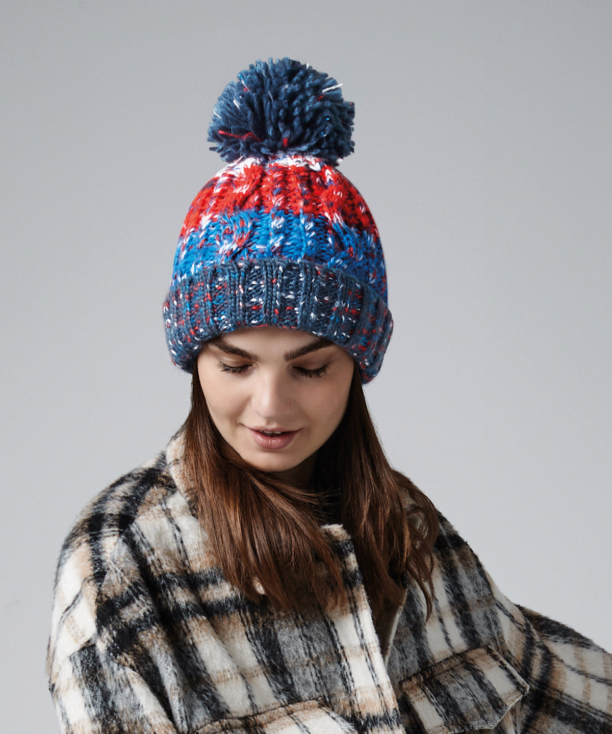 Beechfield Corkscrew Pom Pom Beanie