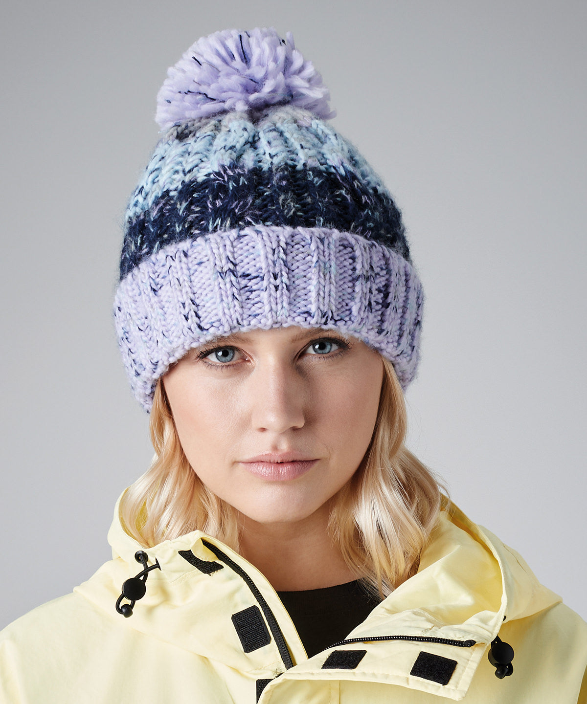 Beechfield Corkscrew Pom Pom Beanie