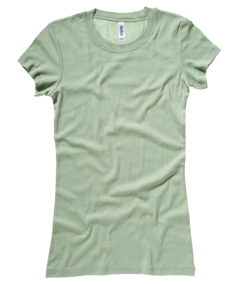 Bella Canvas Sheer Mini Rib Crew Neck T-shirt