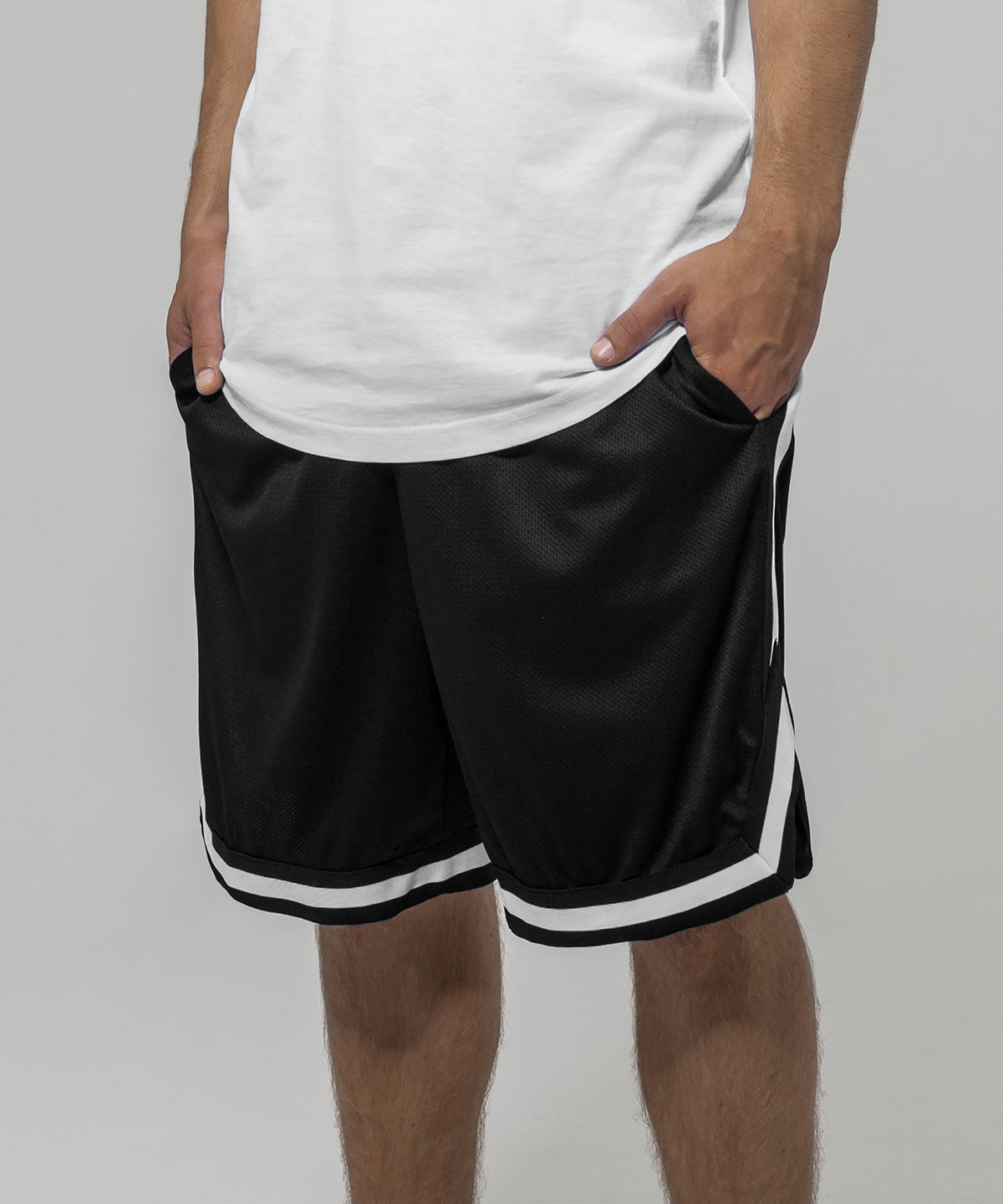 Build Your Brand Two-tone Mesh Shorts