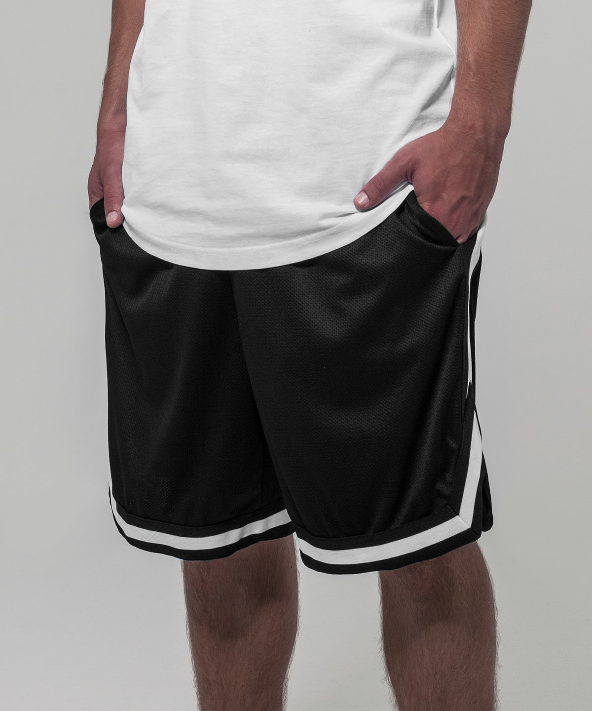 Build Your Brand Two-tone Mesh Shorts