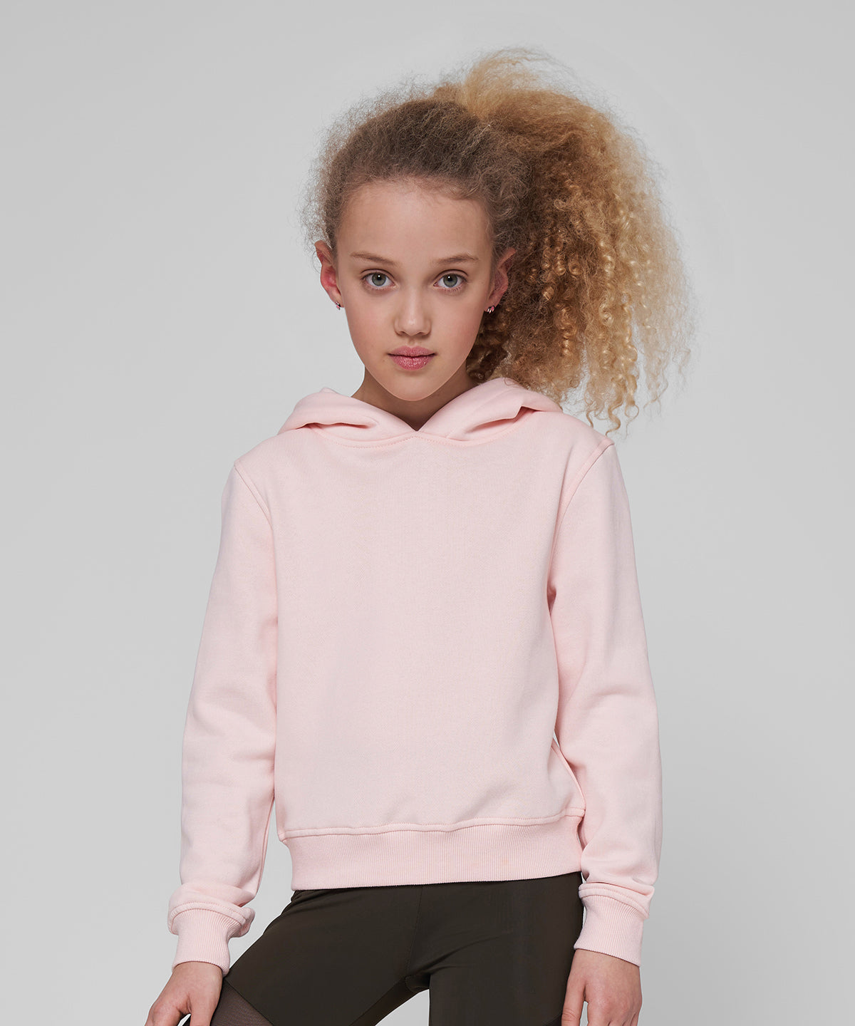 Build Your Brand Girls Cropped Sweat Hoodie