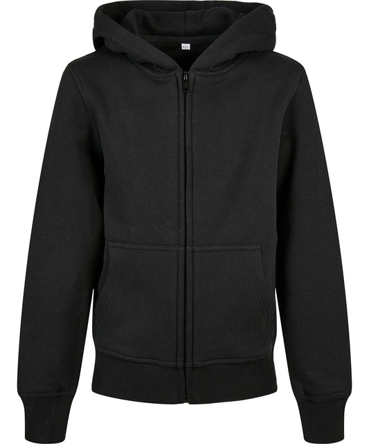 Build Your Brand Organic Kids Basic Zip Hoodie