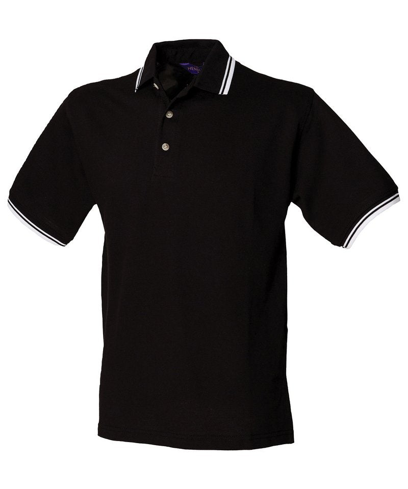 Henbury Double Tipped Collar And Cuff Polo Shirt