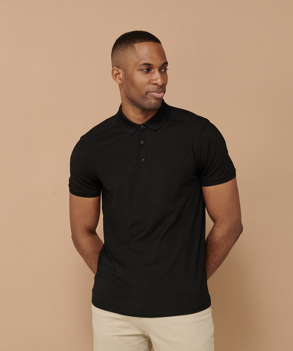 Henbury Stretch Polo Shirt With Wicking Finish (slim Fit)