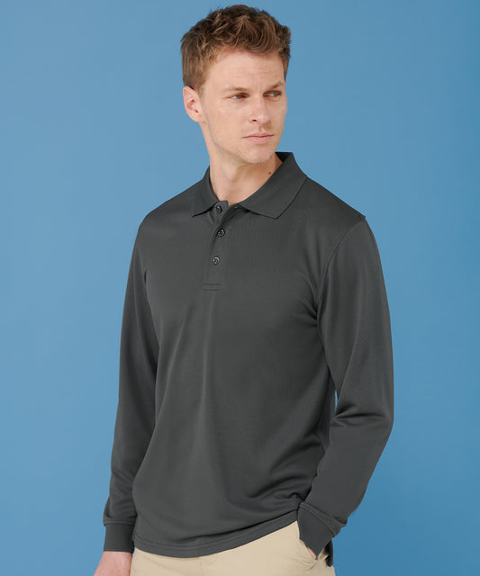 Henbury Long Sleeve Coolplus® Polo Shirt