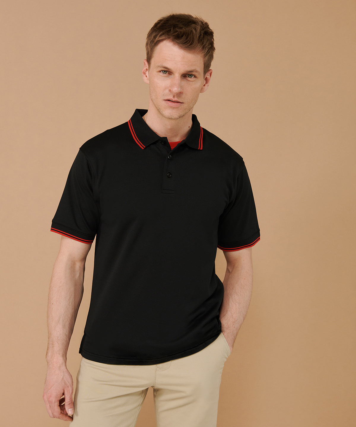 Henbury Double Tipped Coolplus® Polo Shirt