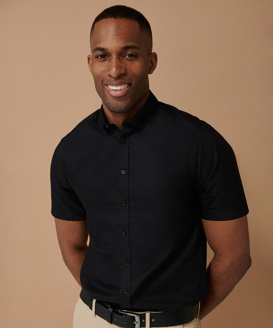 Henbury Modern Short Sleeve Oxford Shirt