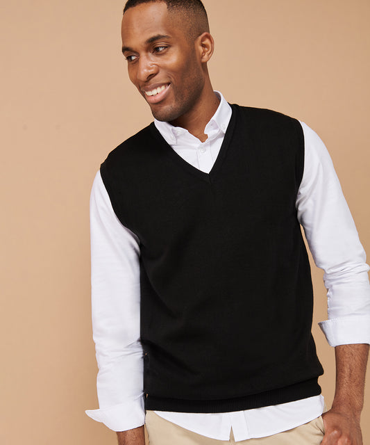 Henbury Sleeveless V-neck Jumper