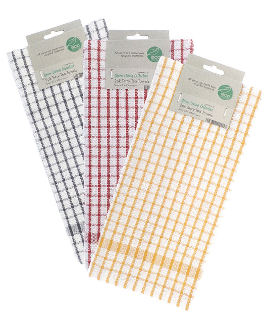 Home & Living Recycled Terry Tea Towels (2-pack)