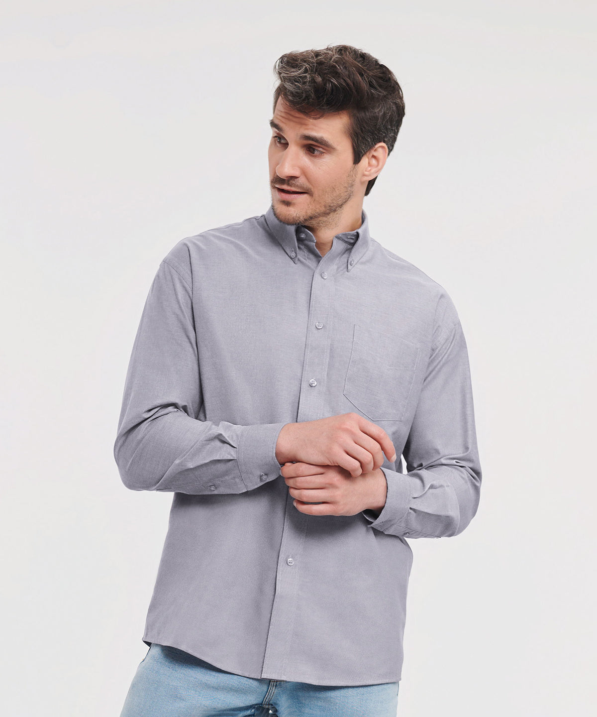 Russell Collection Long Sleeve Easycare Oxford Shirt