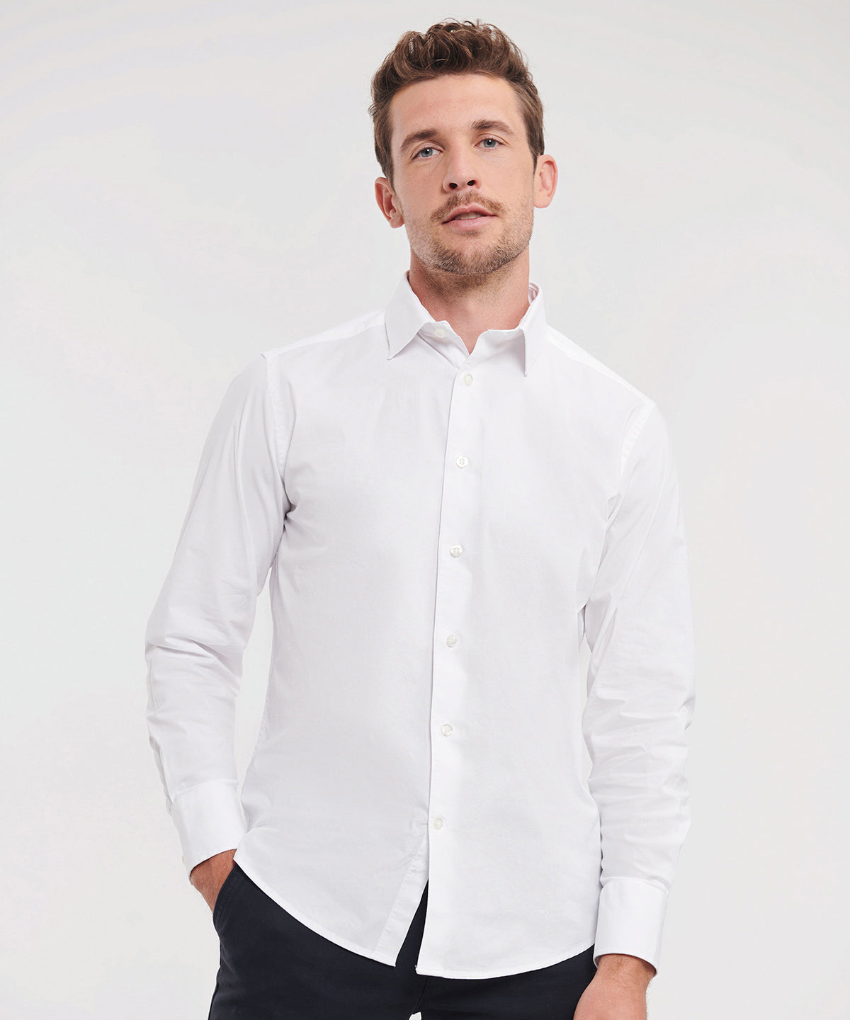 Russell Collection Long Sleeve Easycare Fitted Shirt