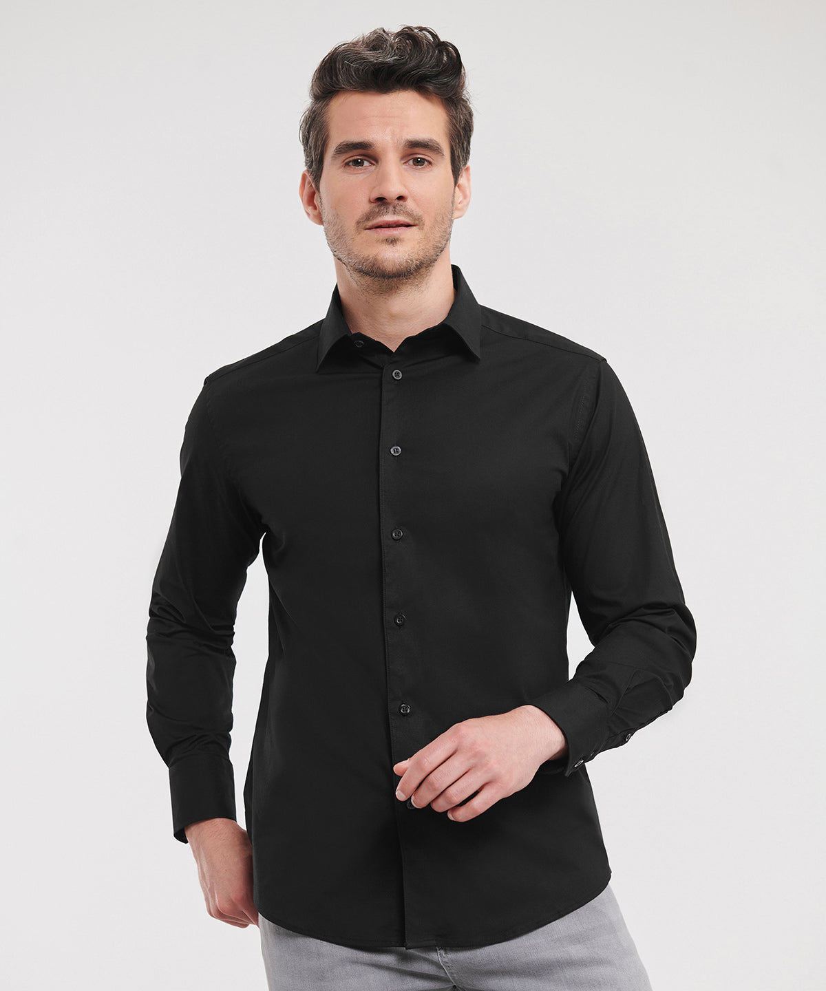 Russell Collection Long Sleeve Easycare Fitted Shirt