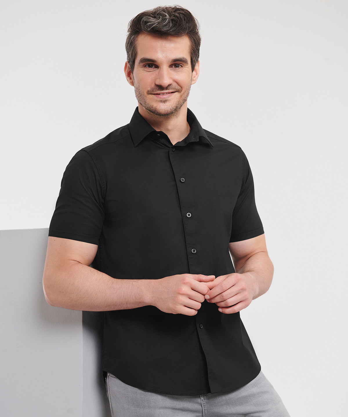 Russell Collection Short Sleeve Easycare Fitted Shirt