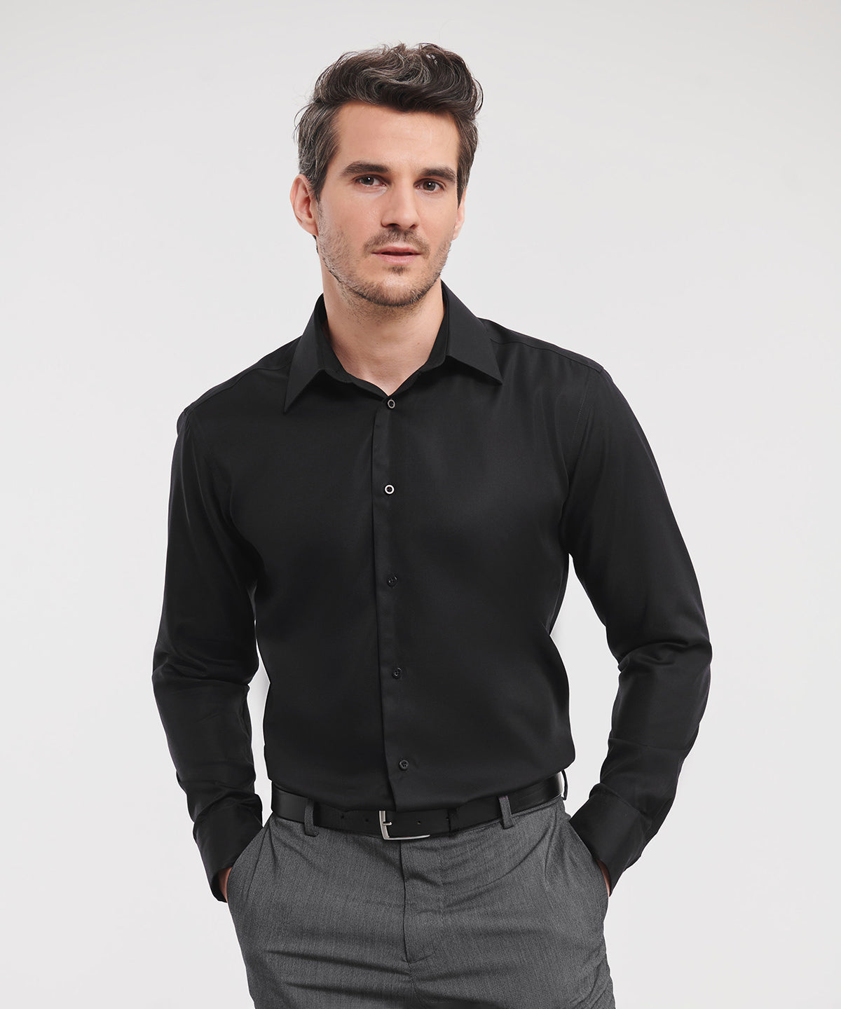 Russell Collection Long Sleeve Tailored Ultimate Non-iron Shirt