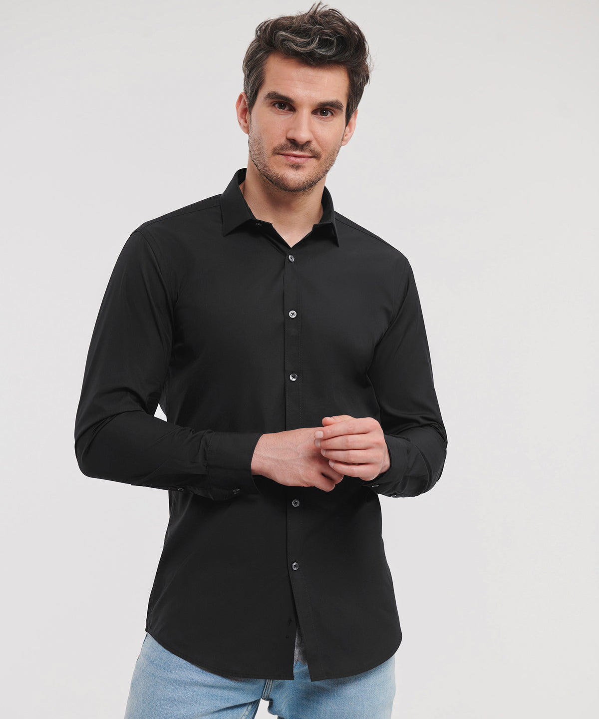 Russell Collection Long Sleeve Ultimate Stretch Shirt