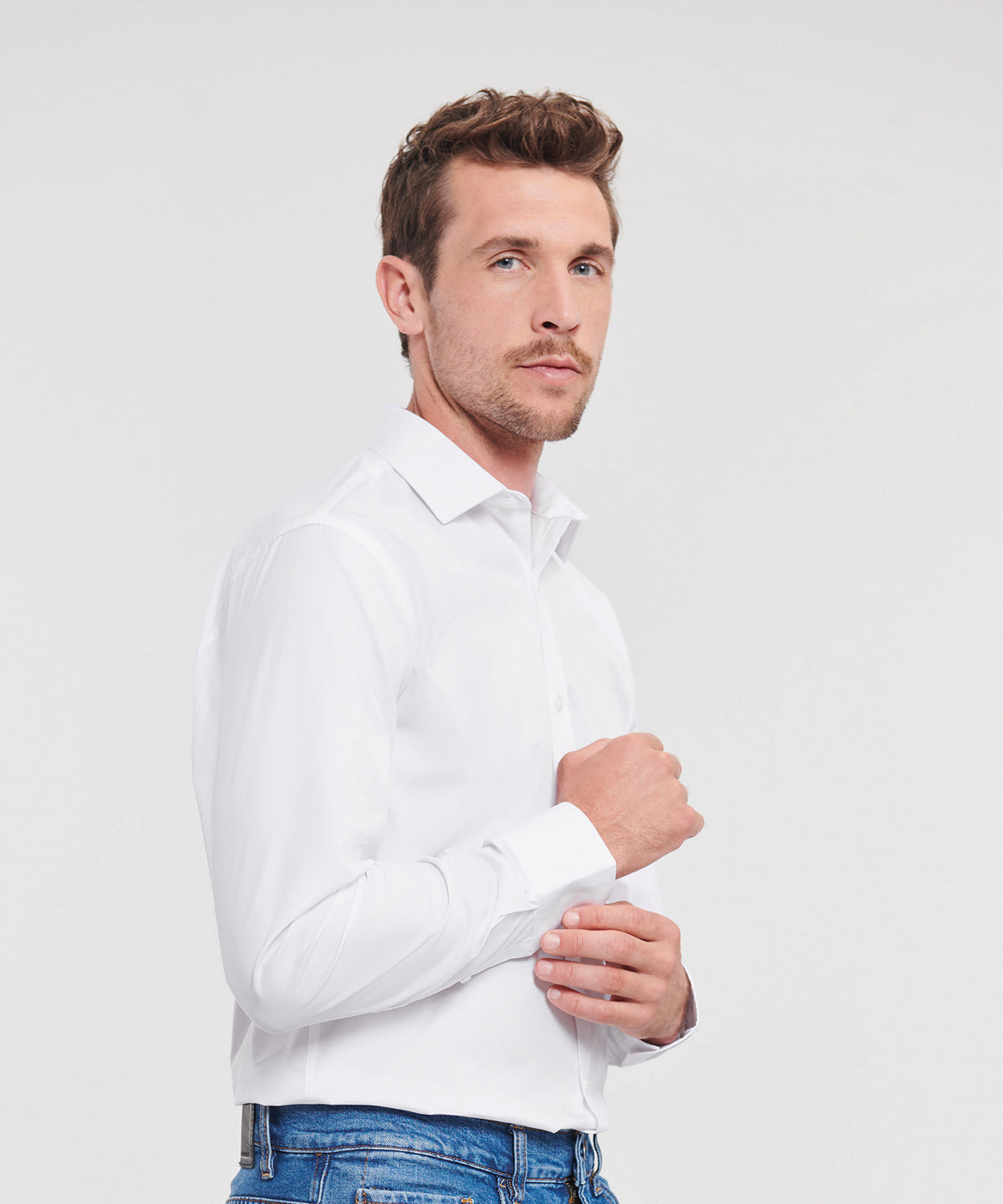 Russell Collection Long Sleeve Ultimate Stretch Shirt