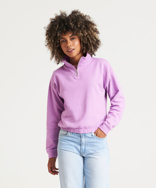 AWDis Just Hoods Women's Cropped ¼-zip Sweat