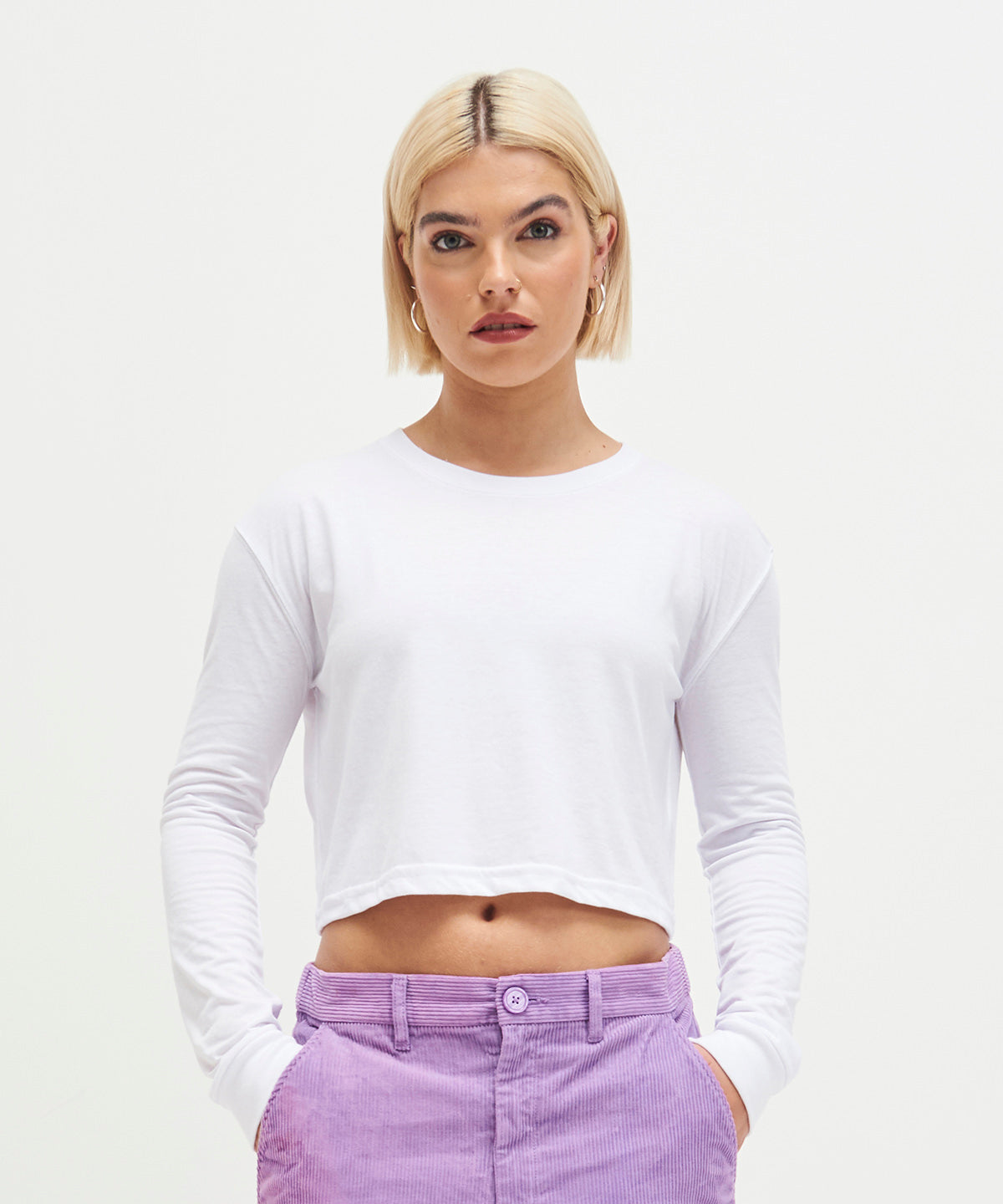 AWDis Just T's Women's Long Sleeve Cropped T