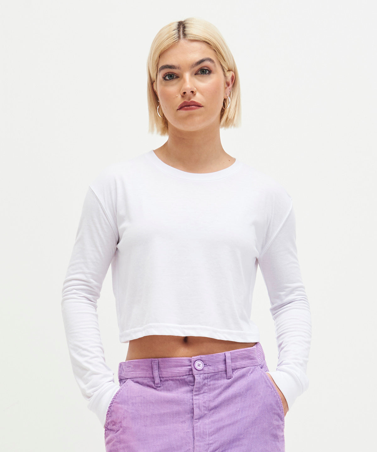 AWDis Just T's Women's Long Sleeve Cropped T